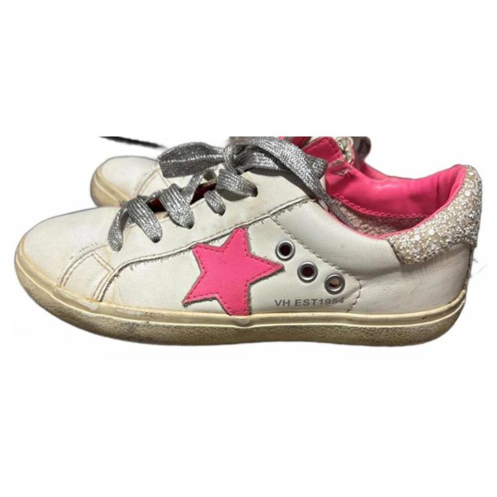 Girls' Vintage Havana Sneakers White and Pink Leather - Size 4